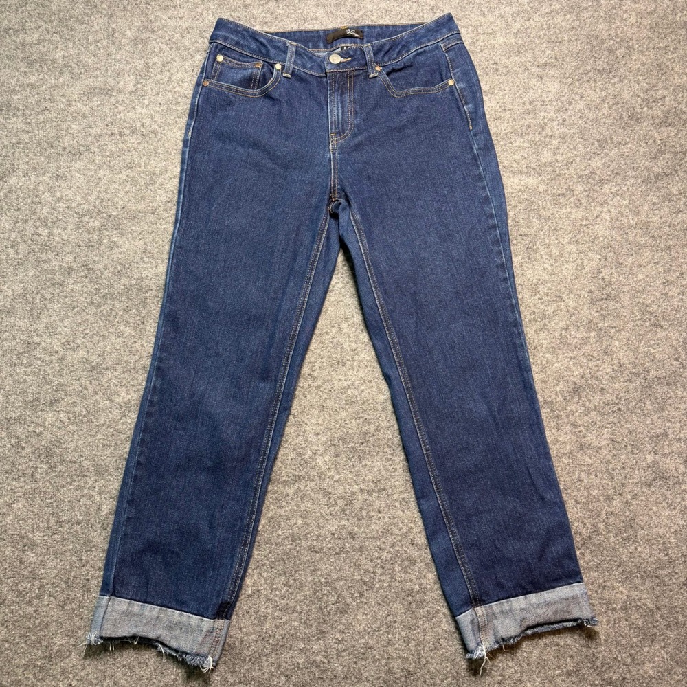 1822 DENIM Taylor Jeans Women's 8 Dark Wash Cuffed Raw Hem